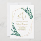Greenery Eucalyptus Baby shower Kaart (Voorkant)