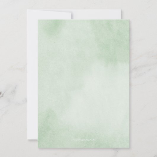 Greenery Eucalyptus Baby shower Kaart (Achterkant)