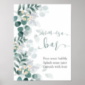 Greenery eucalyptus baby shower momosa bar poster (Voorkant)