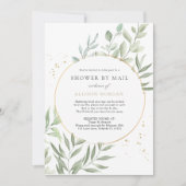 Greenery Eucalyptus Baby shower per post Kaart (Voorkant)