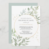 Greenery Eucalyptus Baby shower per post Kaart (Voorkant / Achterkant)