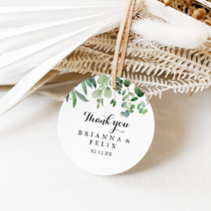 Greenery Eucalyptus Bedankt voor je huwelijk Ronde Sticker