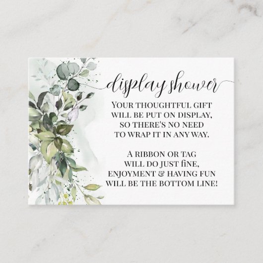 Greenery Eucalyptus-beeldscherm Geen oploopschoene Informatiekaartje (Voorkant)