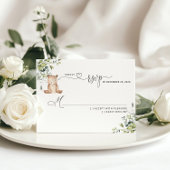 Greenery eucalyptus beer baby shower RSVP