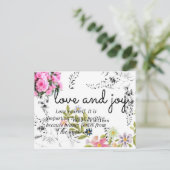 Greenery Eucalyptus, Black Ink, Wedding Elopement Briefkaart (Staand voorkant)