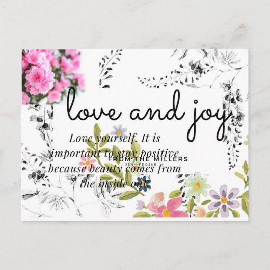 Greenery Eucalyptus, Black Ink, Wedding Elopement Briefkaart (Voorkant)