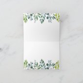 Greenery, eucalyptus bladeren Dank je wel Bedankkaart (Binnen)