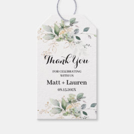 Greenery Eucalyptus bladeren Wedding Gift Labels Cadeaulabel