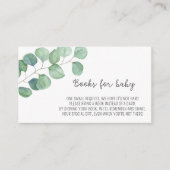 Greenery Eucalyptus - boeken voor het baby-ticket Informatiekaartje (Voorkant)