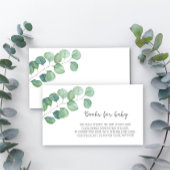 Greenery Eucalyptus - boeken voor het baby-ticket Informatiekaartje