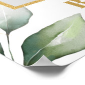 Greenery Eucalyptus boho baby shower foto prop Poster (Hoek)