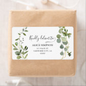 Greenery Eucalyptus Boho Calligrafie Adres Etiket (Insitu)