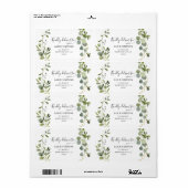 Greenery Eucalyptus Boho Calligrafie Adres Etiket (Full Sheet)