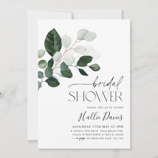 Greenery Eucalyptus Botanisch Vrijgezellenfeest Kaart (Voorkant)