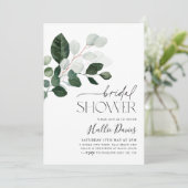 Greenery Eucalyptus Botanisch Vrijgezellenfeest Kaart (Staand voorkant)