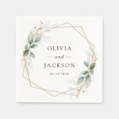 Greenery, Eucalyptus, botanische bruiloft Servet (Voorkant)