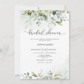 Greenery eucalyptus bridal doucheuitnodiging kaart (Voorkant)
