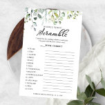 Greenery Eucalyptus Bridal Word Scramble Game Flye Flyer<br><div class="desc">Greenery Eucalyptus Bridal Word Scramble Game Flyer</div>