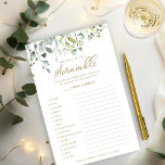 Greenery Eucalyptus Bridal Word Scramble Game Flyer<br><div class="desc">Dit prachtige groene spel zal een extra niveau van plezier toe te voegen aan uw vrijgezellenfeest. Bijpassende items, zoals gepersonaliseerde papieren borden, zijn ook beschikbaar. Als u extra items nodig heeft of speciale verzoeken hebt, aarzel dan niet om contact met mij op te nemen via chat. LET OP: Voor hulp...</div>