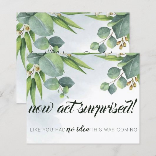 Greenery Eucalyptus Bridesmaid proposal Kaart (Voorkant / Achterkant)