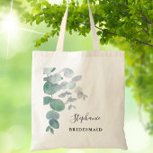 Greenery Eucalyptus Bridesmaid Tote Bag