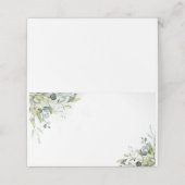Greenery eucalyptus bruiloft plaatskaartje (Buitenkant ongevouwen)