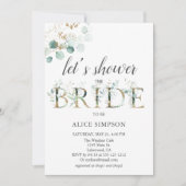 Greenery Eucalyptus Calligraphy Vrijgezellenfeest Kaart (Voorkant)