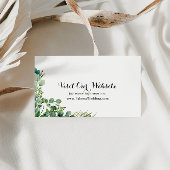 Greenery Eucalyptus Calligraphy Wedding Website Informatiekaartje