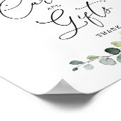 Greenery Eucalyptus Cards & Gifts Sign Poster (Hoek)