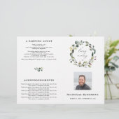 Greenery Eucalyptus Celebration of Life Programme (Staand voorkant)