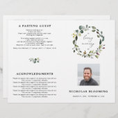 Greenery Eucalyptus Celebration of Life Programme (Voorkant / Achterkant)