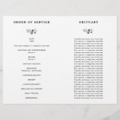 Greenery Eucalyptus Celebration of Life Programme (Achterkant)