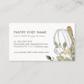 Greenery Eucalyptus Chef Catering Cake Maker Visitekaartje (Achterkant)