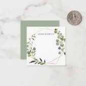 Greenery Eucalyptus Chic Notitiekaartje (Voorkant / Achterkant in situ)