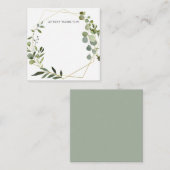 Greenery Eucalyptus Chic Notitiekaartje (Voorkant / Achterkant)