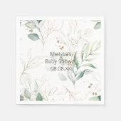 Greenery Eucalyptus Cocktail Paper Napkin Servet (Voorkant)