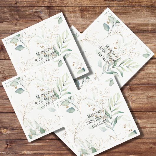 Greenery Eucalyptus Cocktail Paper Napkin Servet