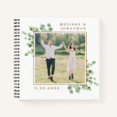 Greenery Eucalyptus Custom Photo Budget Weddenscha Notitieboek (Voorkant)