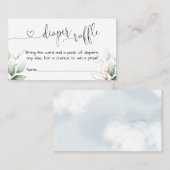 Greenery Eucalyptus Diaper Raffle Kaart invoegen Visitekaartje (Voorkant / Achterkant)