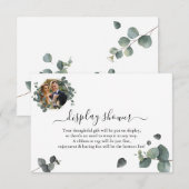 Greenery Eucalyptus Display Bridal Wedding Shower  Informatiekaartje (Voorkant / Achterkant)