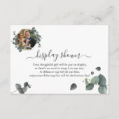 Greenery Eucalyptus Display Bridal Wedding Shower Informatiekaartje (Voorkant)