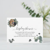 Greenery Eucalyptus Display Bridal Wedding Shower  Informatiekaartje (Staand voorkant)
