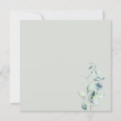 Greenery Eucalyptus Elegant Calligraphy Wedding Kaart (Achterkant)