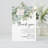 Greenery Eucalyptus Elegant Dusty Rehearsal Dinner Bedankkaart (Staand voorkant)