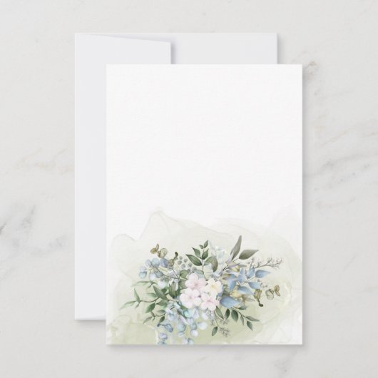 Greenery Eucalyptus Elegant Dusty Rehearsal Dinner Bedankkaart (Achterkant)