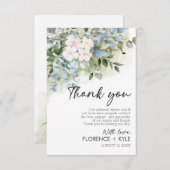 Greenery Eucalyptus Elegant Dusty Rehearsal Dinner Bedankkaart (Voorkant / Achterkant)