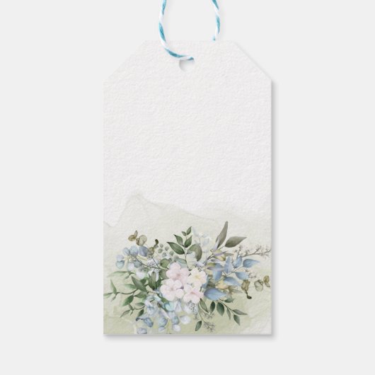 Greenery Eucalyptus Elegant Dusty Rehearsal Dinner Cadeaulabel (Achterkant)