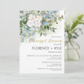 Greenery Eucalyptus Elegant Dusty Rehearsal Dinner Kaart (Staand voorkant)