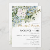 Greenery Eucalyptus Elegant Dusty Rehearsal Dinner Kaart (Voorkant / Achterkant)