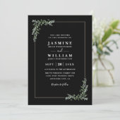 Greenery Eucalyptus Elegant Modern QR Code Wedding Kaart (Staand voorkant)